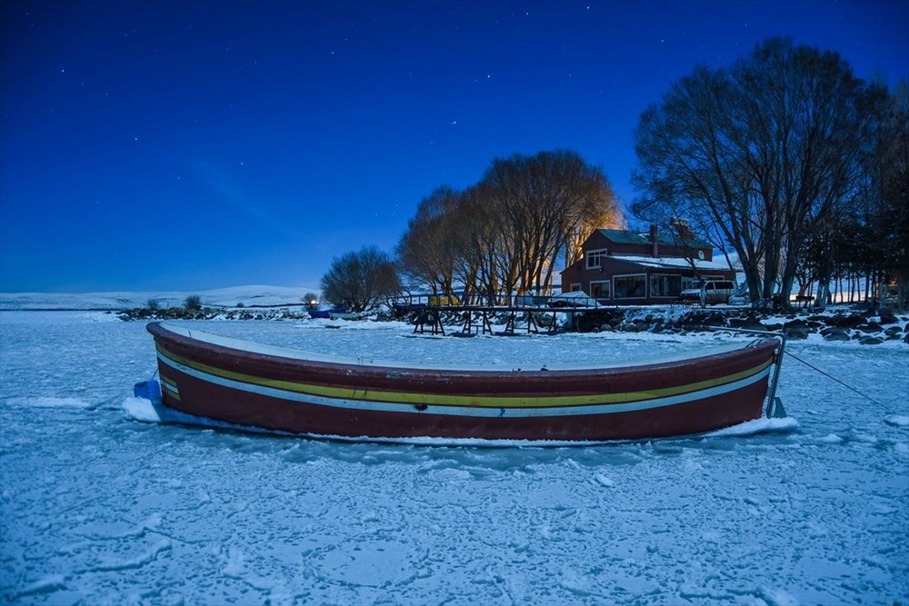 Çıldır Gölü'nde masalsı kış güzelliği - 10