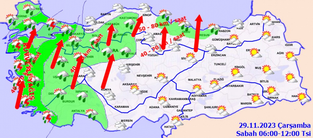 İstanbul ve 19 il için sağanak yağış uyarısı - 7