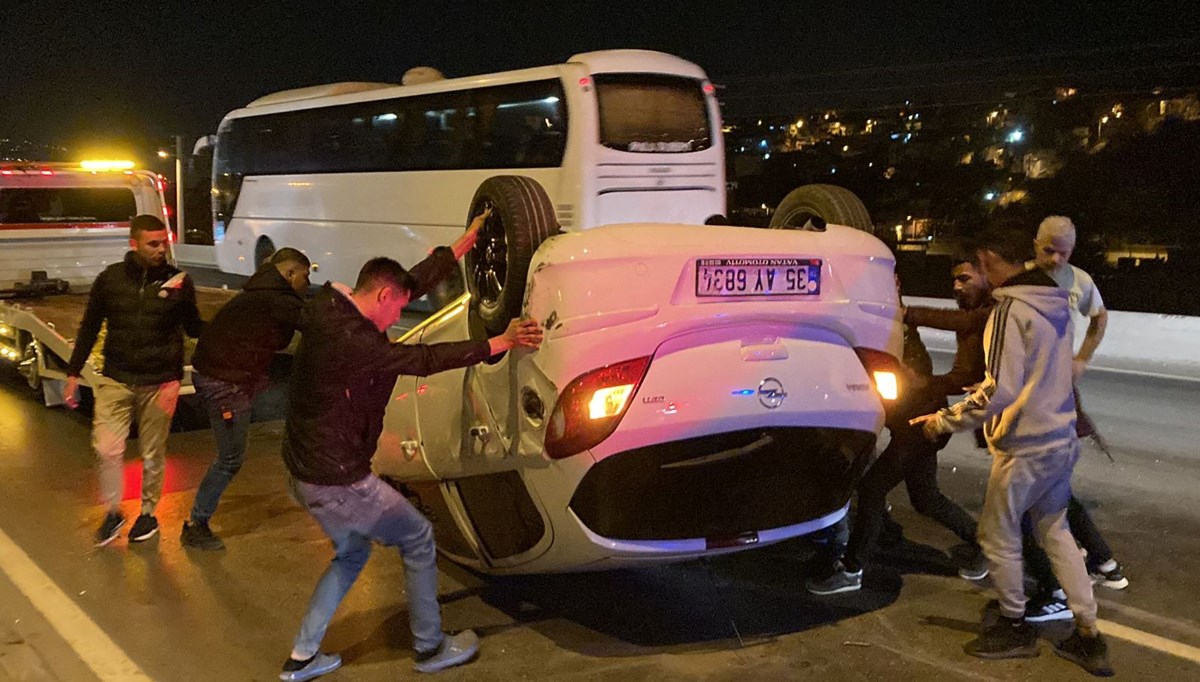 Alkollü sürücü aracıyla takla attı Alkollü sürücü aracıyla takla attı