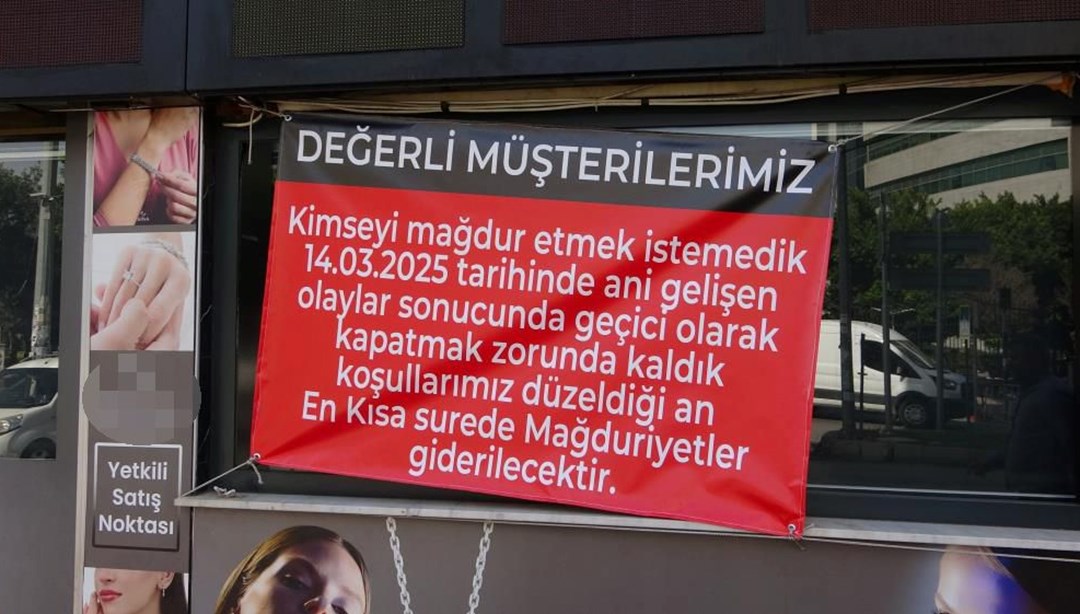 120 milyon liralık vurgun yapan kuyumcu, iş yerine bu pankartı astı