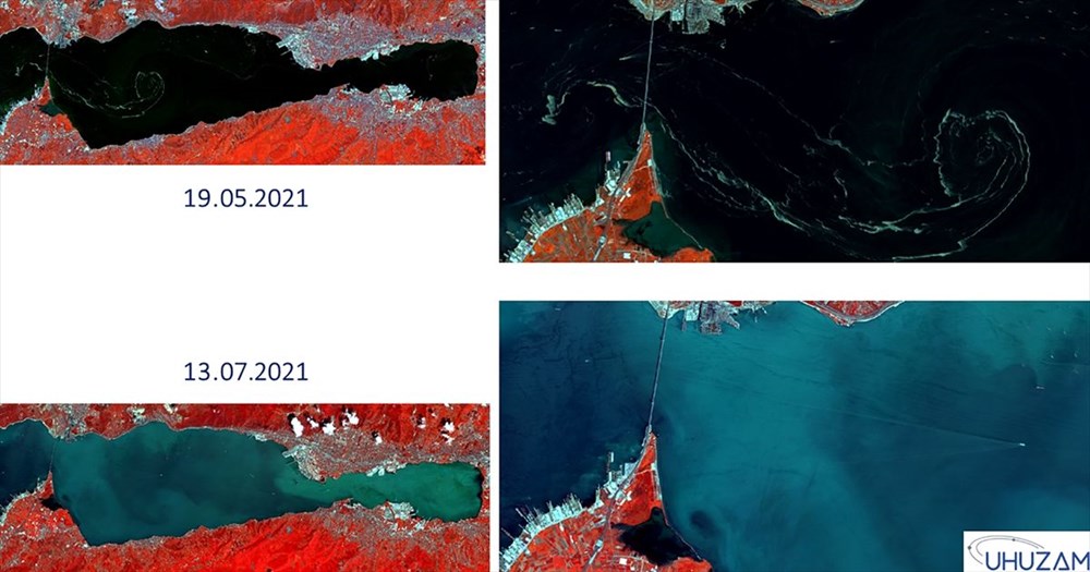 Müsilaj seferberliği sonuç verdi: Marmara Denizi'nde son durum uzaydan görüntülendi - 5