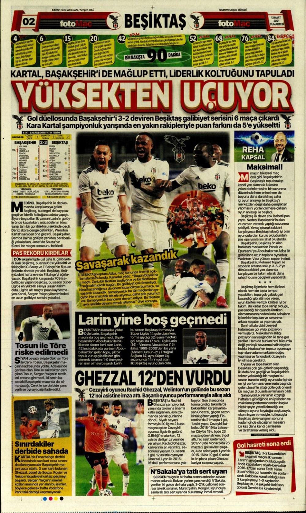 Günün spor manşetleri (13 Mart 2021) - 5