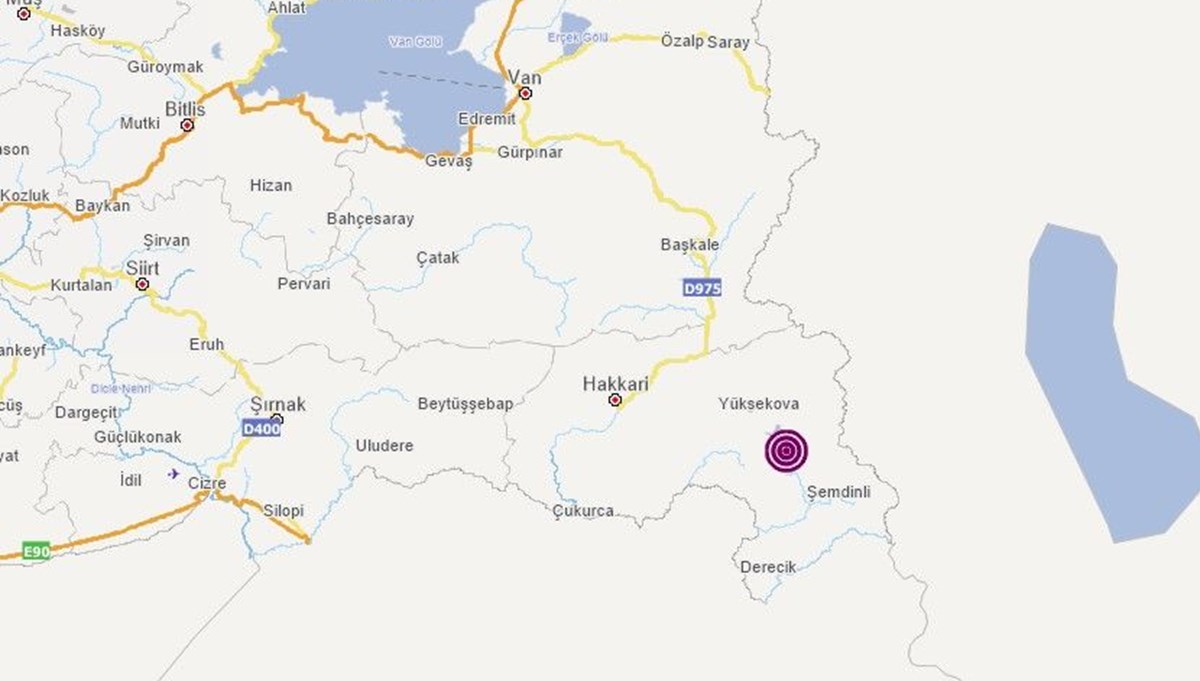 SON DAKİKA: Hakkari'de 3,9 büyüklüğünde deprem | Son depremler