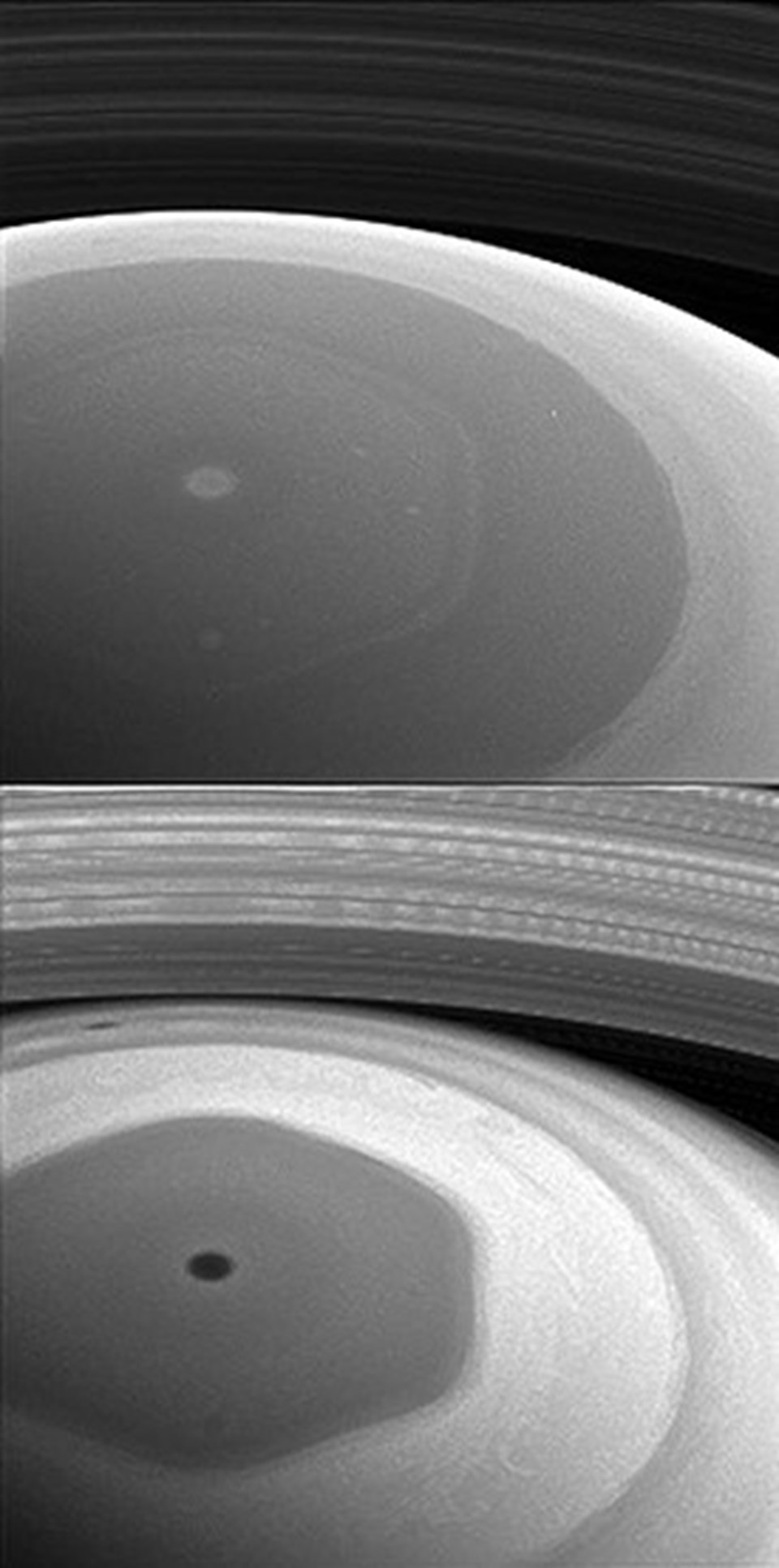 Cassini, Satürn'deki yeni yörüngesinden ilk fotoğraflarını yolladı - 1
