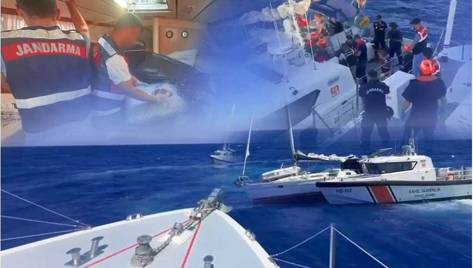 Denizden operasyon için düğmeye basıldı: Kilolarca uyuşturucu ele geçirildi
