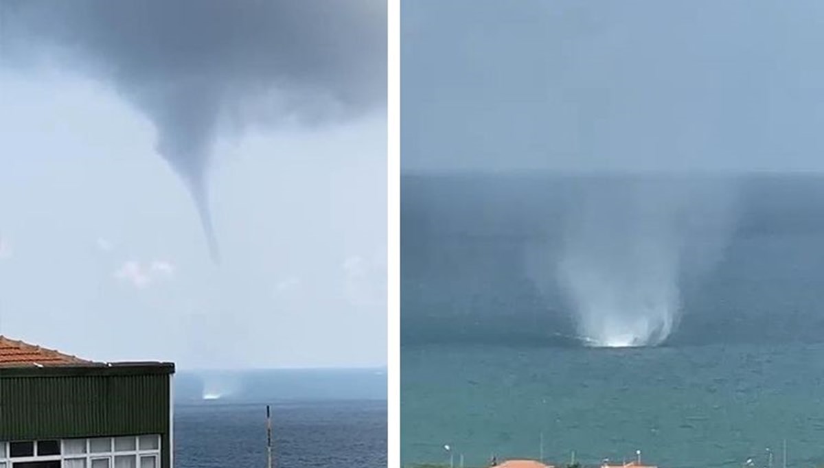 İstanbul'da hortum çıktı! Karaburun ve Yeniköy sahillerinden görüldü