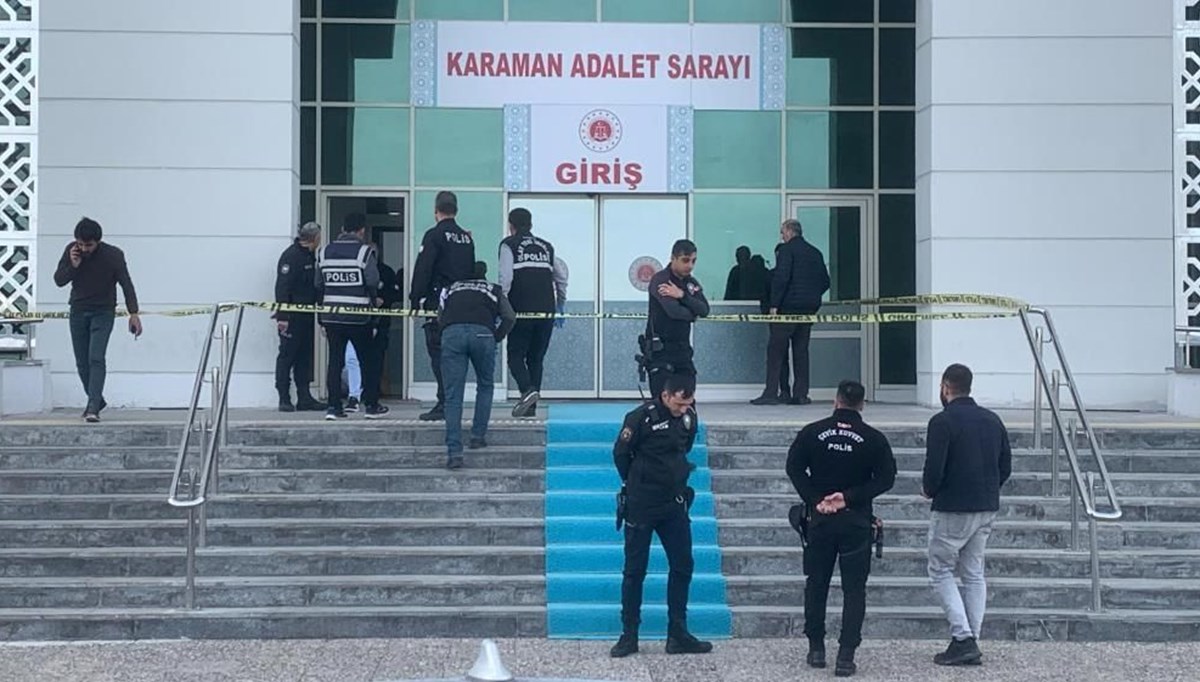 Karaman Adliyesi girişinde silahlı saldırı: 1 kişi bacağından vuruldu