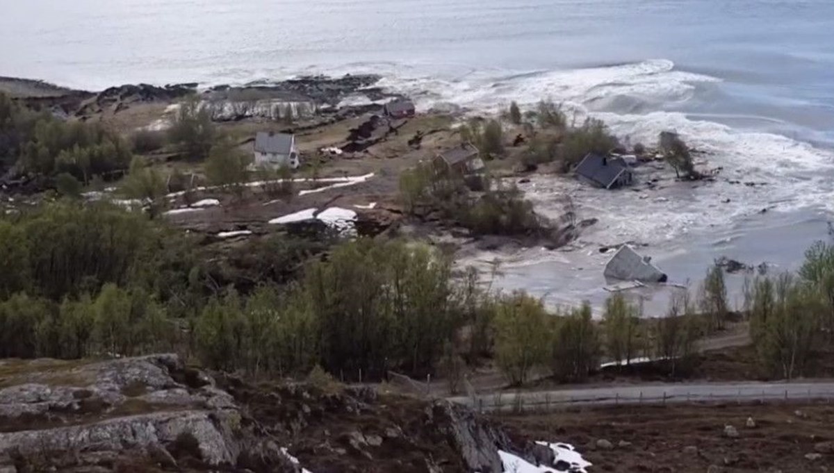 Norveç'te toprak kayması kamerada | NTV