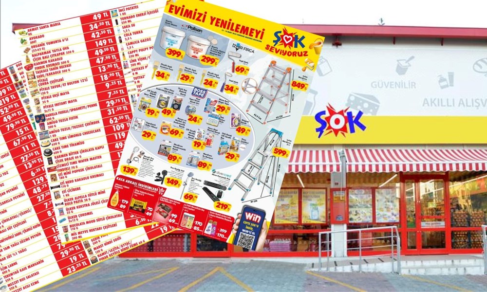 ŞOK'ta 15-18 Mart indirimleri: Geçen senenin Mart fiyatları ile ŞOK aktüel ürünleri! Bu hafta ŞOK marketlerde tavan ve iç cephe boyaları, merdiven, fırça çeşitleri, akım korumalı priz... - 1