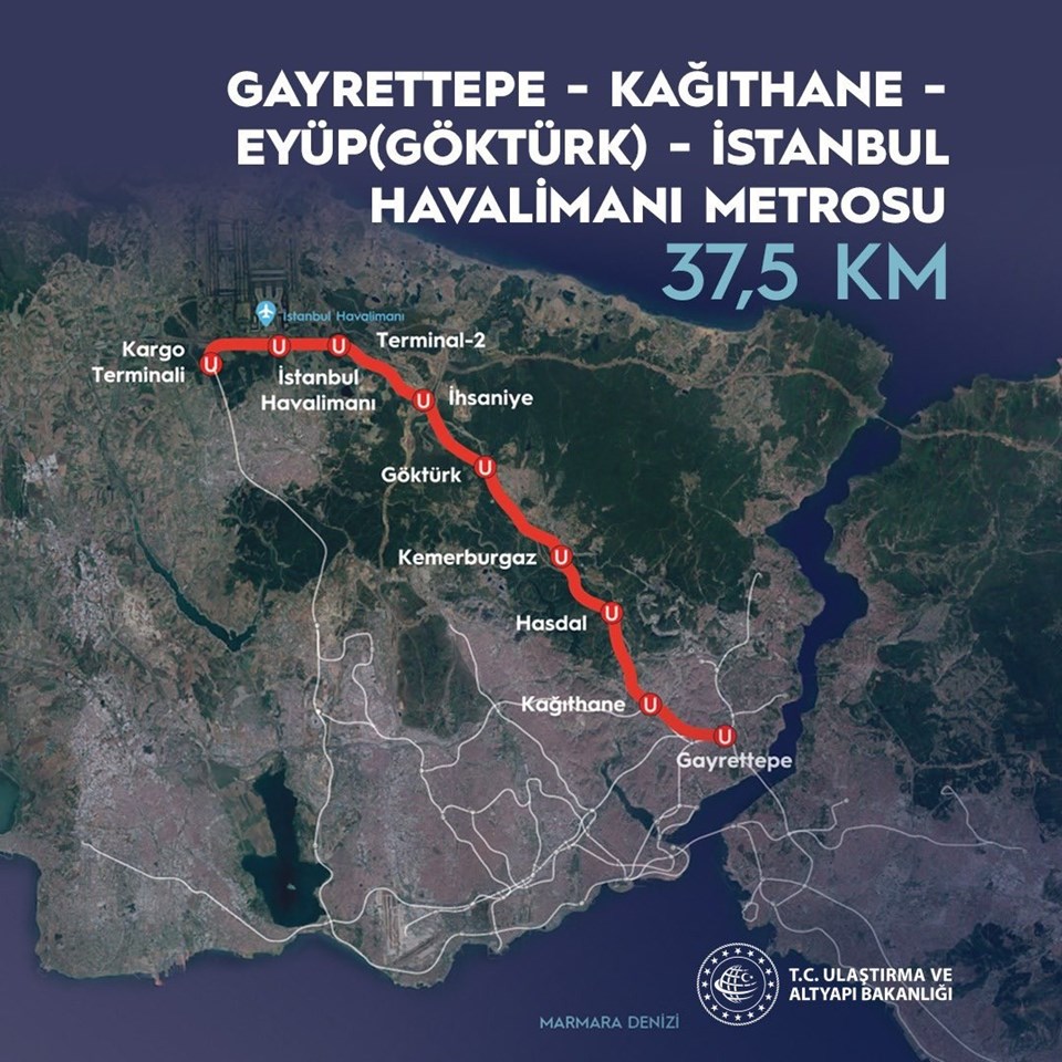 Gayrettepe-İstanbul Havalimanı metro hattında test sürüşleri başladı - 1