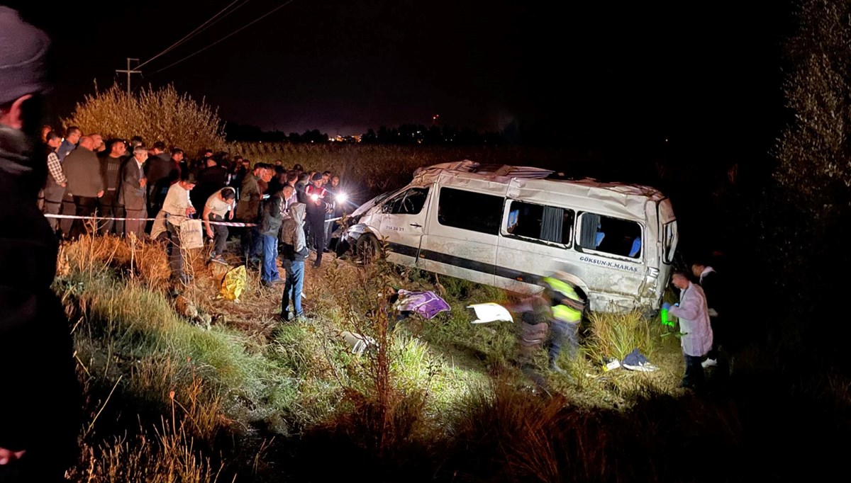 Kahramanmaraş'ta yolcu minibüsü devrildi: 1 ölü, 10 yaralı