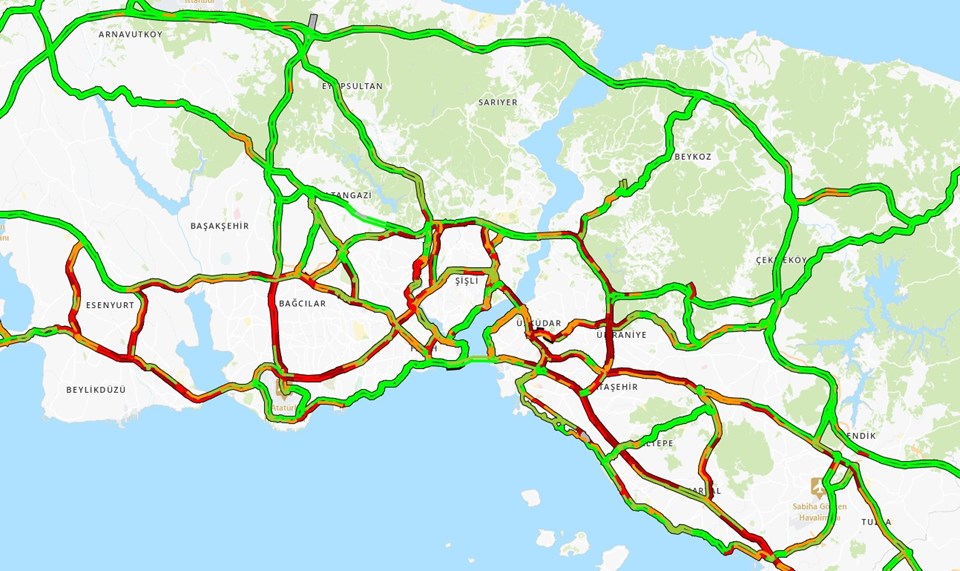 İstanbul'da trafik yoğunluğu yüzde 75'e çıktı - 1