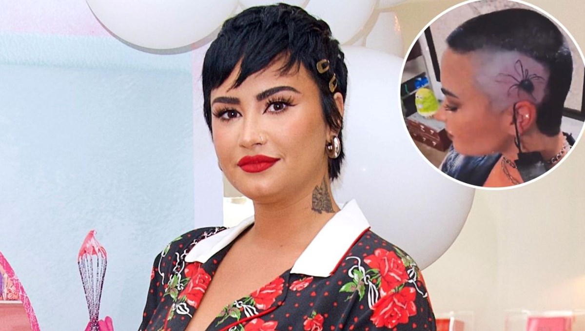 Demi Lovato başına örümcek dövmesi yaptırdı
