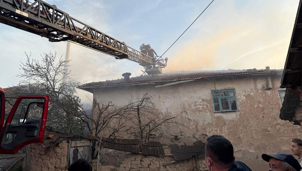 Kütahya'da iki ev ve bir ahır yandı