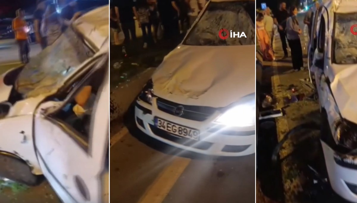Kartal sahil yolunda feci kaza