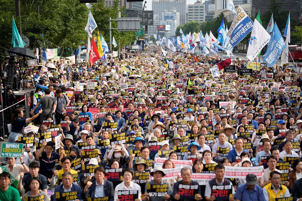 Fukuşima'daki radyoaktif suyun tahliyesi | Güney Kore'de binlerce kişi protesto etti - 1