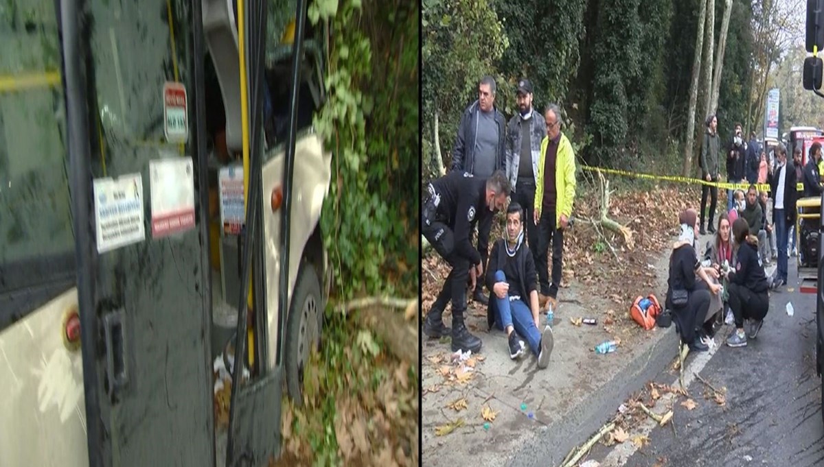 İstanbul’da minibüs kazası: Kontrolden çıkıp ağaçlara çarptı