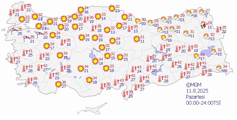 Pazartesi günü Kuzey Ege