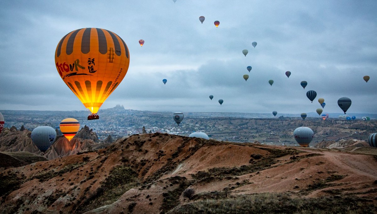 Kapadokya'da bayram tatili yoğunluğu