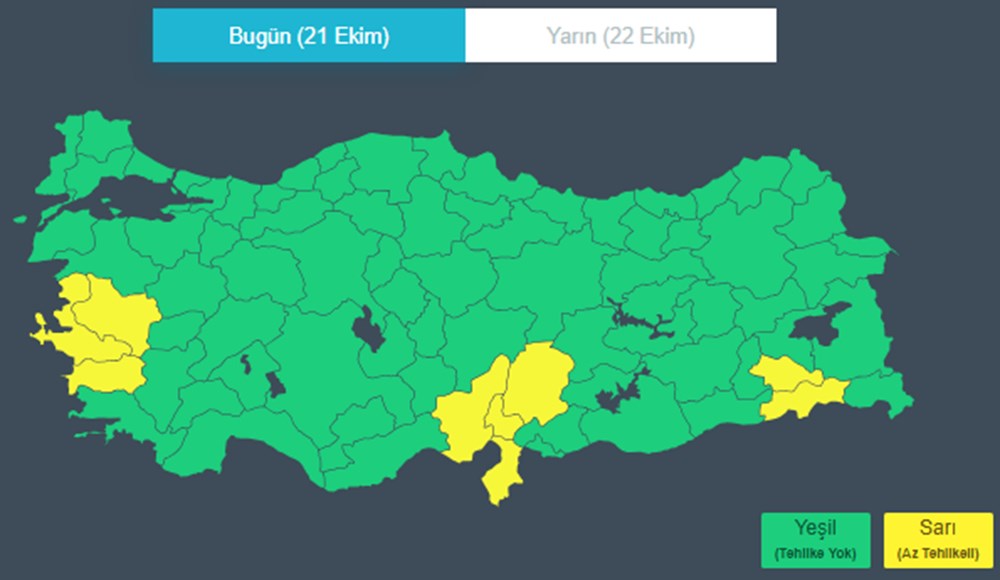 Uyarılar art arda geldi: 9 kent için "sarı" kodlu uyarı (Bugün hava nasıl olacak?) - 2