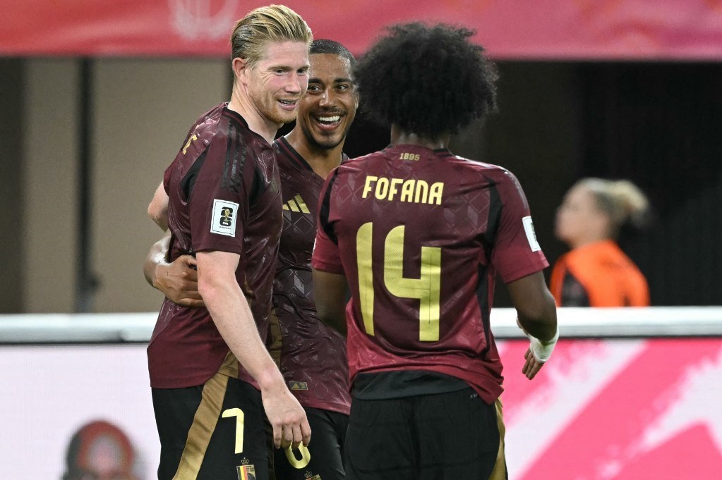 Belçika Milli Takımı, Kazakistan karşısında atılan golün sevincini böyle yaşamıştı.