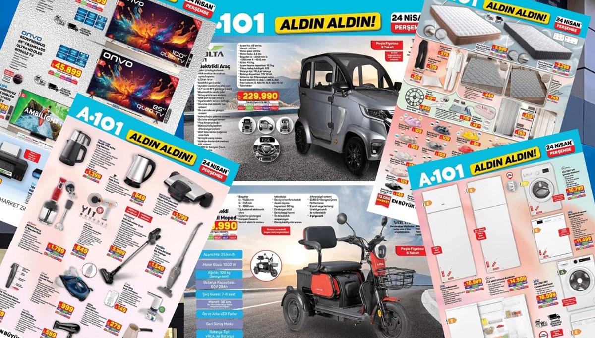A101 24 Nisan perşembe aktüel kataloğu: Halı, yatak, perde, eletronik ürünler geliyor