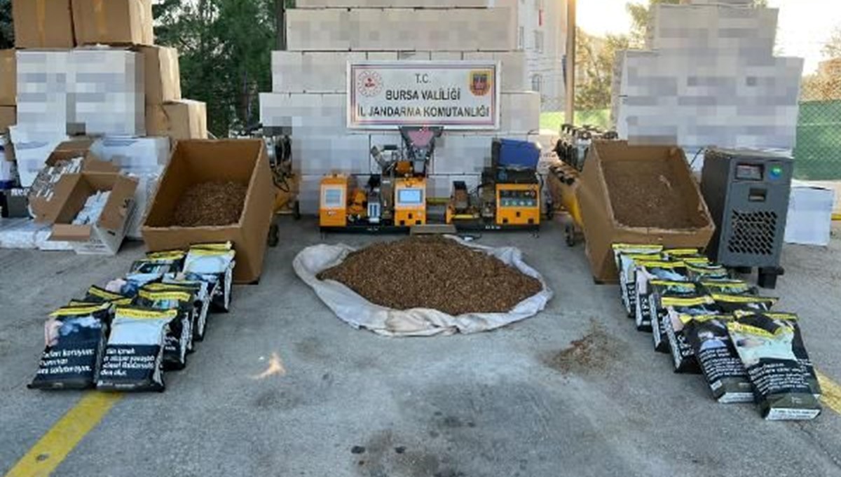 Bursa'da kaçak tütüncülere operasyon: 4 gözaltı