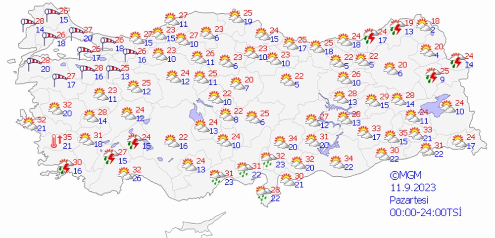 Hava sıcaklıkları 7 derece düşecek! İşte illerde beklenen hava sıcaklıkları - 8