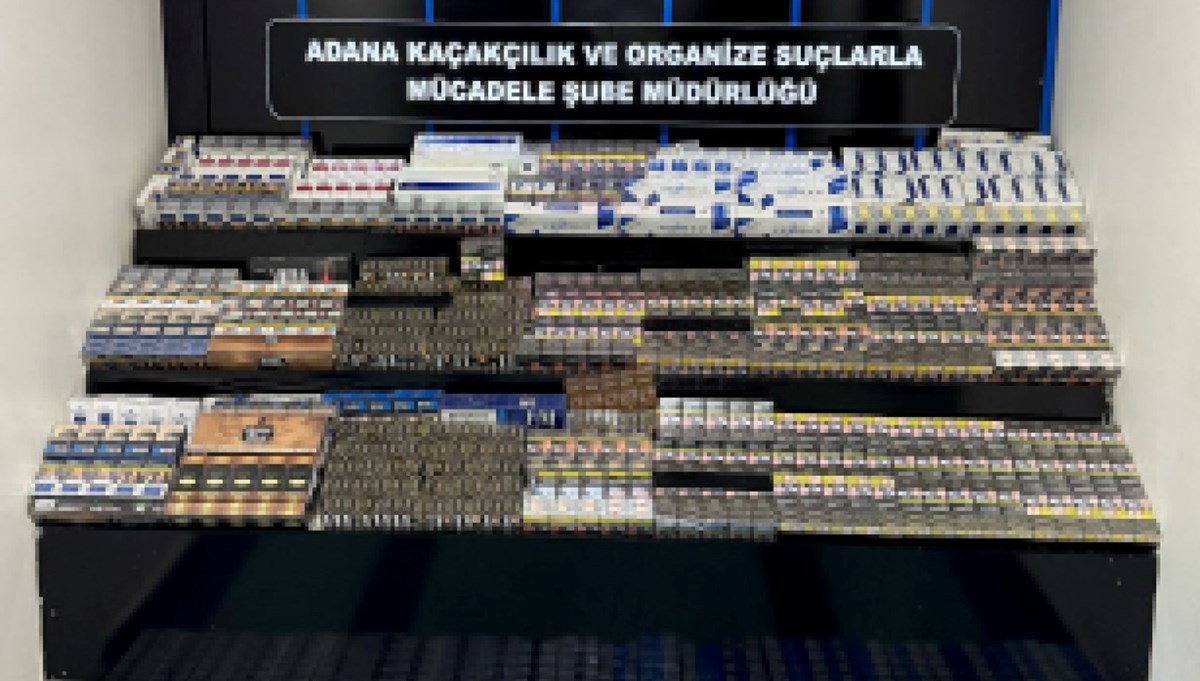 Adana'da kaçak 7 bin 335 paket sigara ele geçirildi