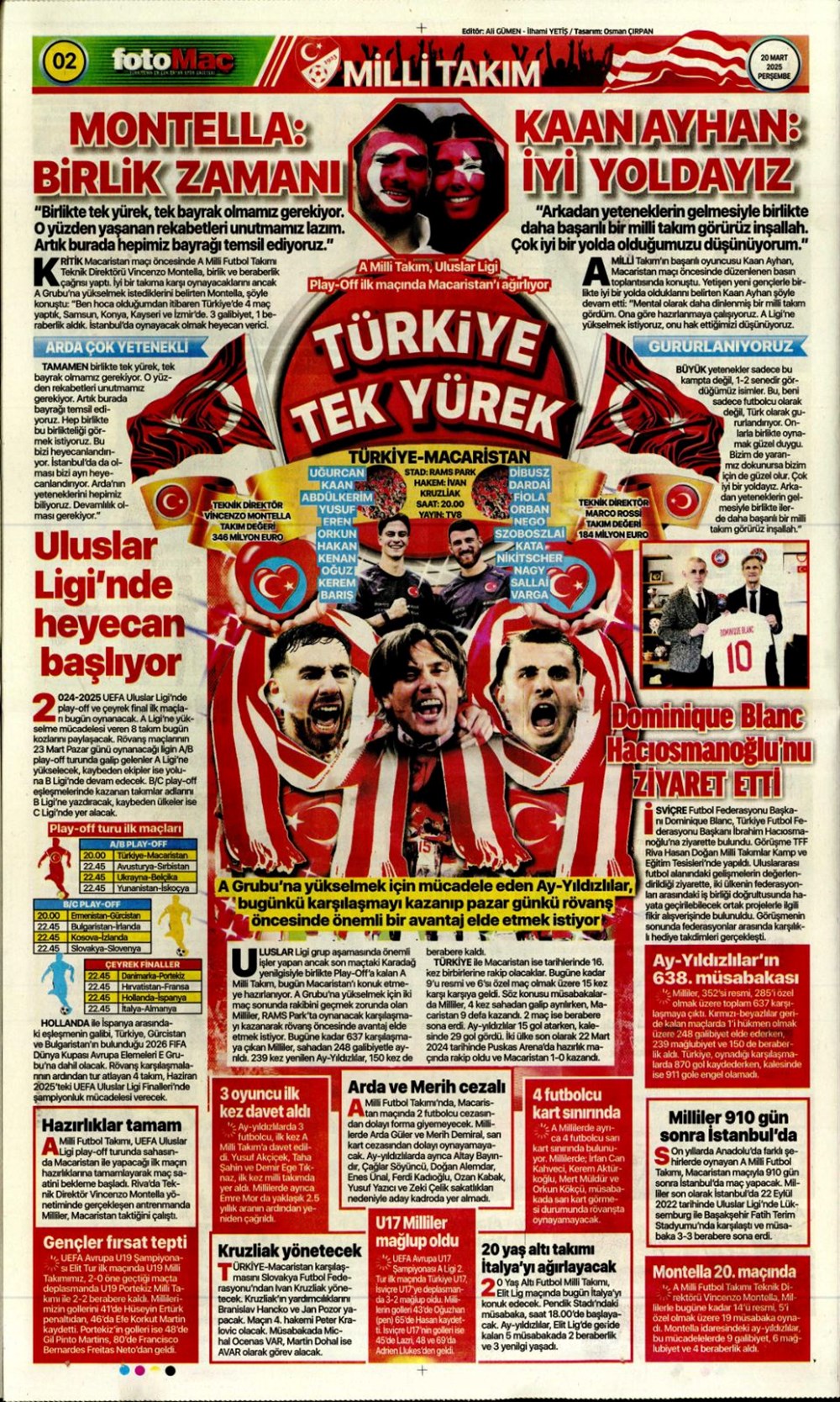 "Milliler avantaj peşinde" (20 Mart 2025 spor manşetleri) - 10