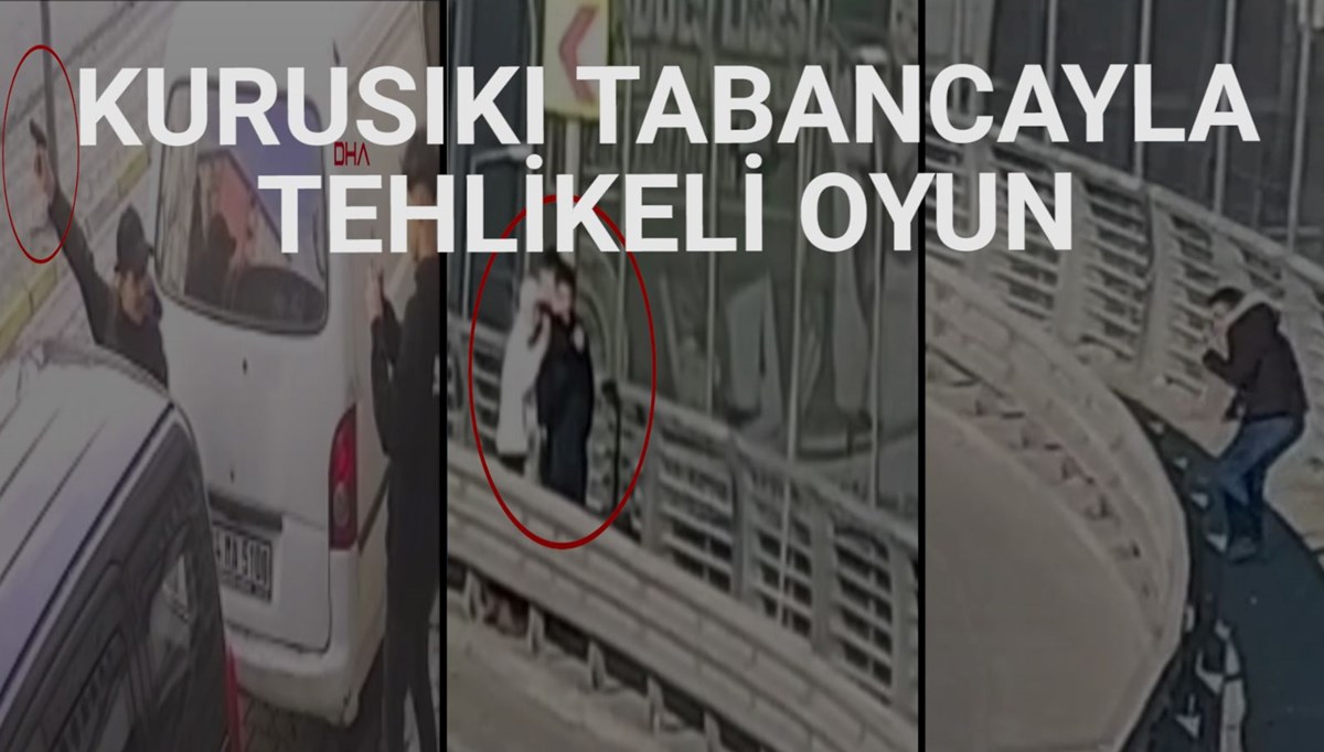 Kurusıkı tabancayla arkadaşına böyle ateş etti Kurusıkı tabancayla arkadaşına böyle ateş etti