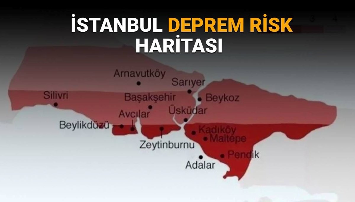 İstanbul deprem riski haritası 2025: İstanbul’da deprem riski yüksek ilçeler hangileri? Yüksek riskli ve az riskli ilçeler