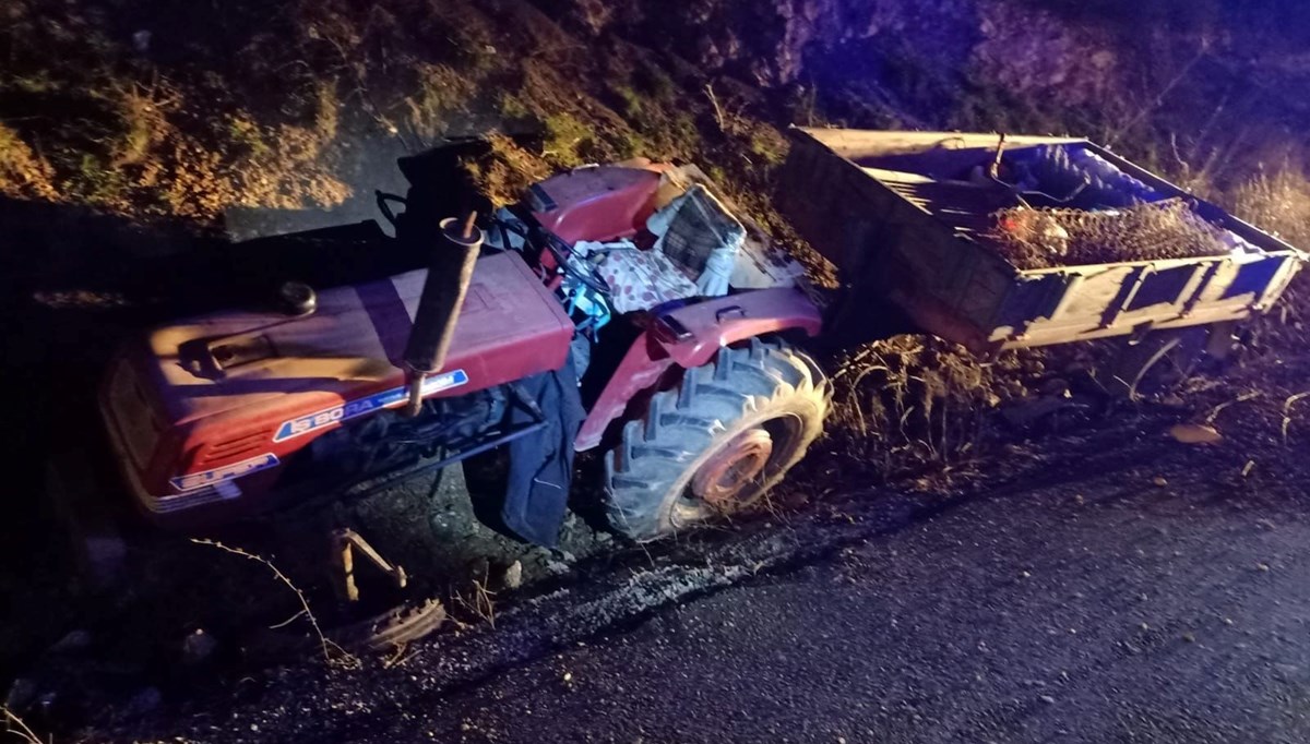 Devrilen traktörün sürücüsü hayatını kaybetti Devrilen traktörün sürücüsü hayatını kaybetti