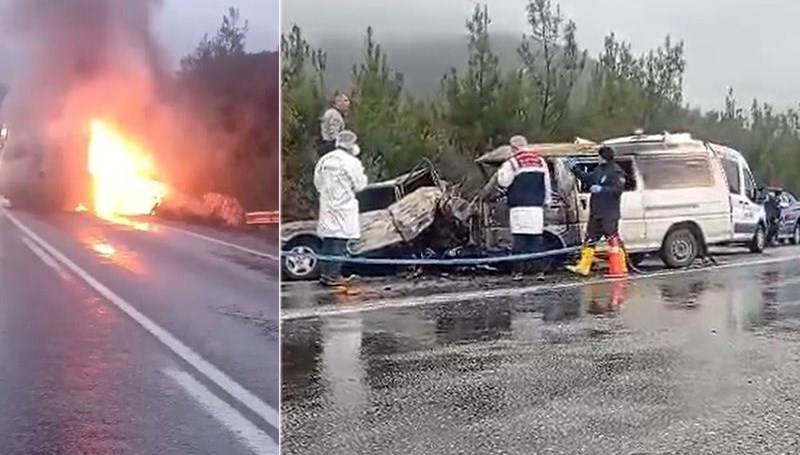 İzmir'de korkunç kaza: Yanarak can verdi