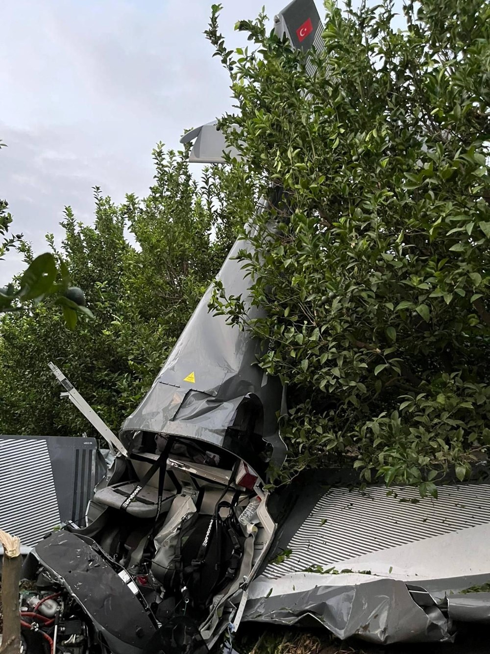 Adana'da düşen eğitim uçağı evlilik teklifi için havalanmış - 1