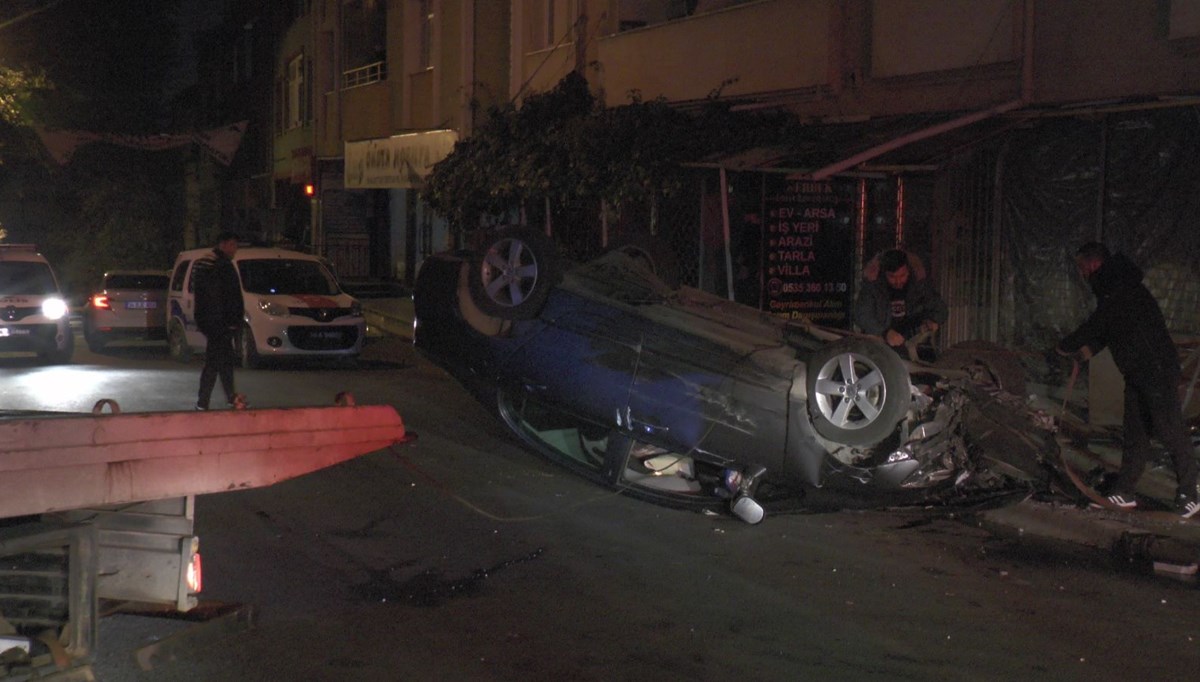 Tartıştığı vatandaşların üzerine aracı sürdü, araçla takla atınca bırakıp kaçtı