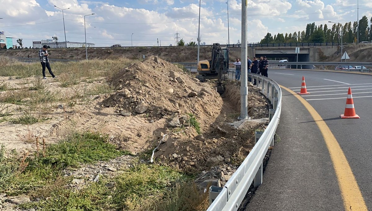 Ankara'da yol çalışmasında insan kemikleri bulundu