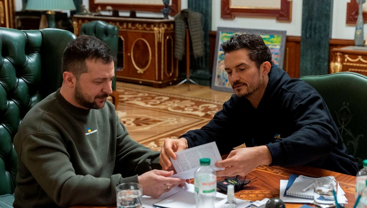 Ünlü oyuncu Orlando Bloom Kiev'de Zelenski ile görüştü Ünlü oyuncu Orlando Bloom Kiev'de Zelenski ile görüştü
