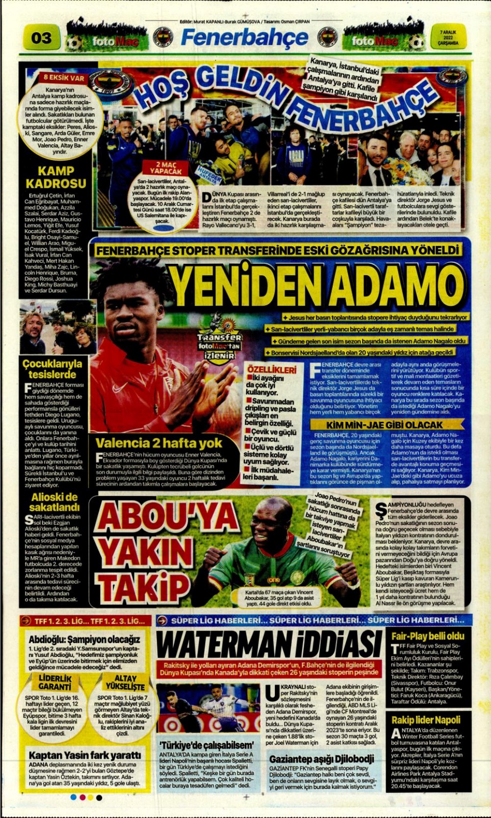 Günün spor manşetleri (7 Aralık 2022) - Son Dakika Spor Haberleri | NTV Günün spor manşetleri (7 Aralık 2022) - Son Dakika Spor Haberleri | NTV
