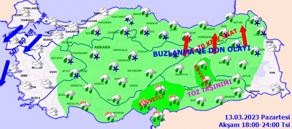 Hava sıcaklığı 6-10 derece düşecek! Meteoroloji'den 18 il için kuvvetli yağış ve fırtına uyarısı - 7