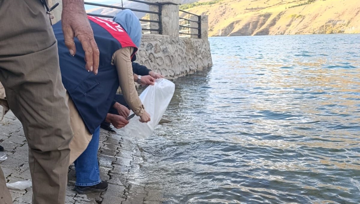 Malatya'da Karakaya Baraj Gölü'ne 750 bin balık yavrusu bırakıldı Malatya'da Karakaya Baraj Gölü'ne 750 bin balık yavrusu bırakıldı