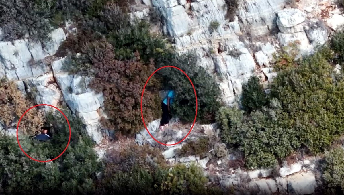 Dronla tespit edilen 9 kaçak avcı yakalandı