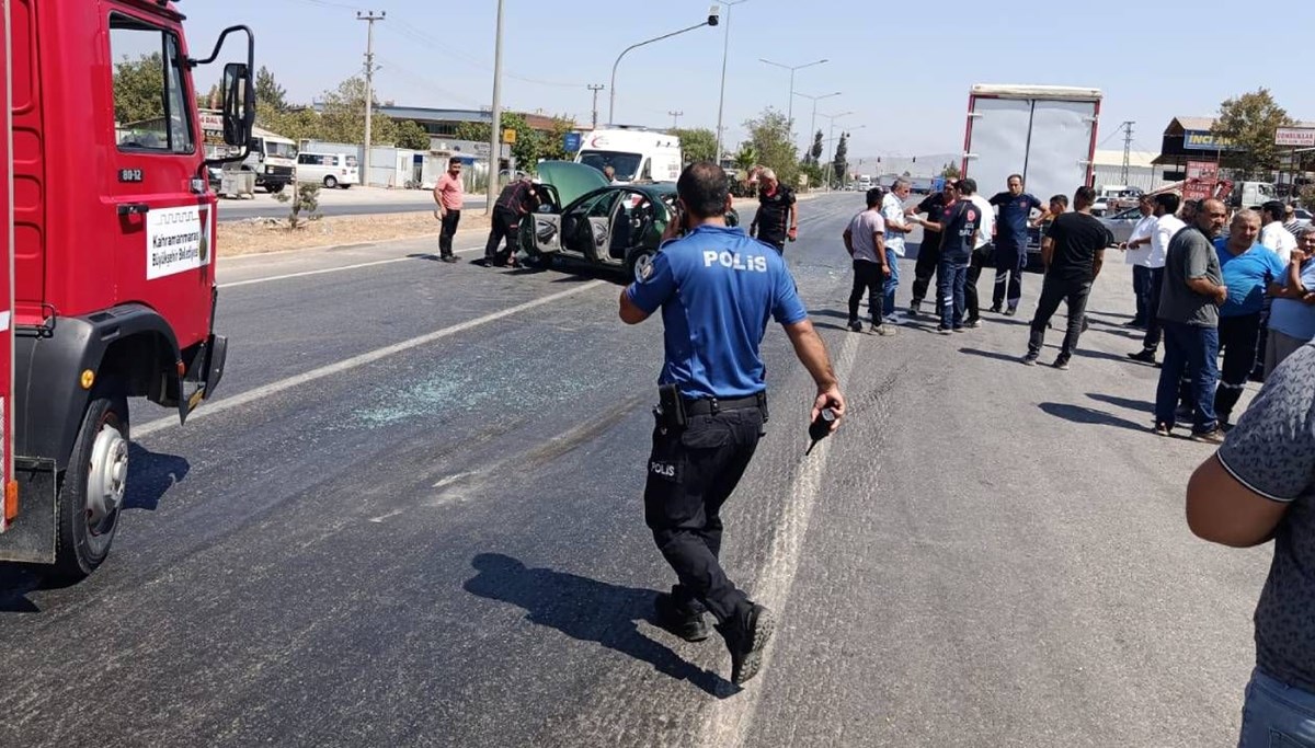 Kamyonete çarptı, otomobildeki kişi yaralandı