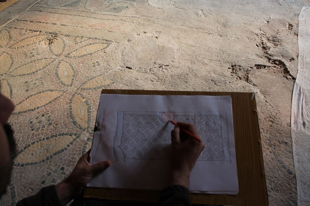 Balatlar Kazısı’nda, Zeugma'dakilere benzer mozaikler bulundu - 24