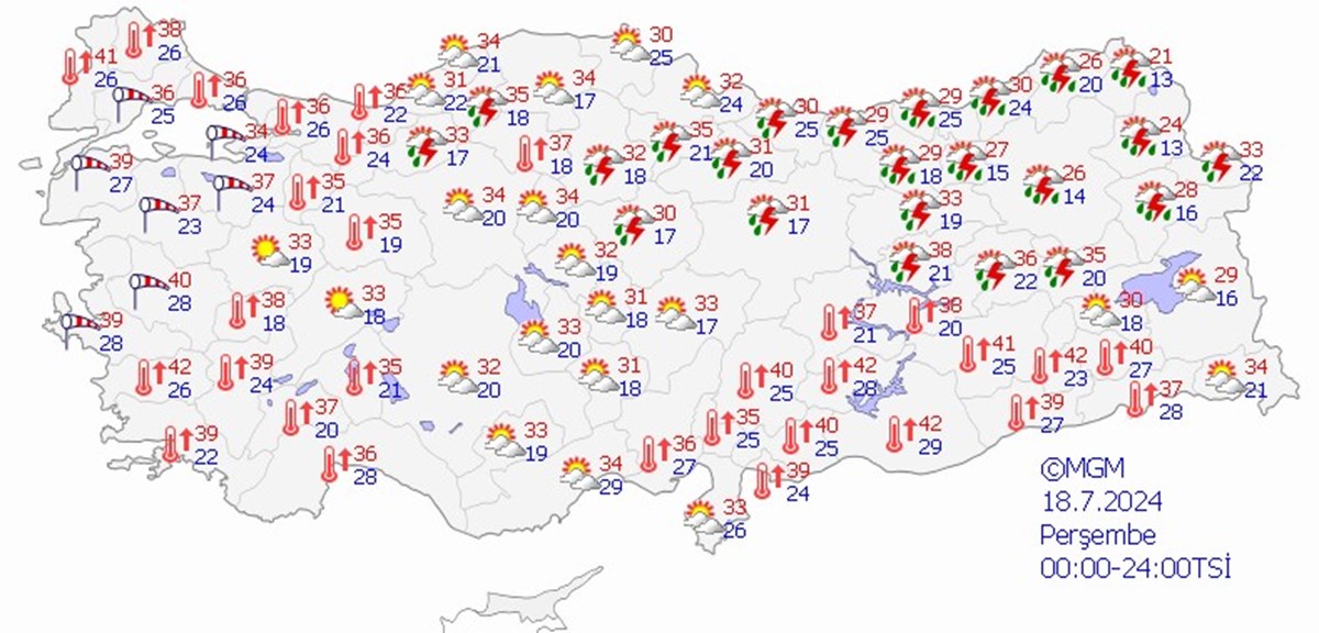 Yarın hava nasıl olacak? 18 Temmuz hava durumu tahminleri