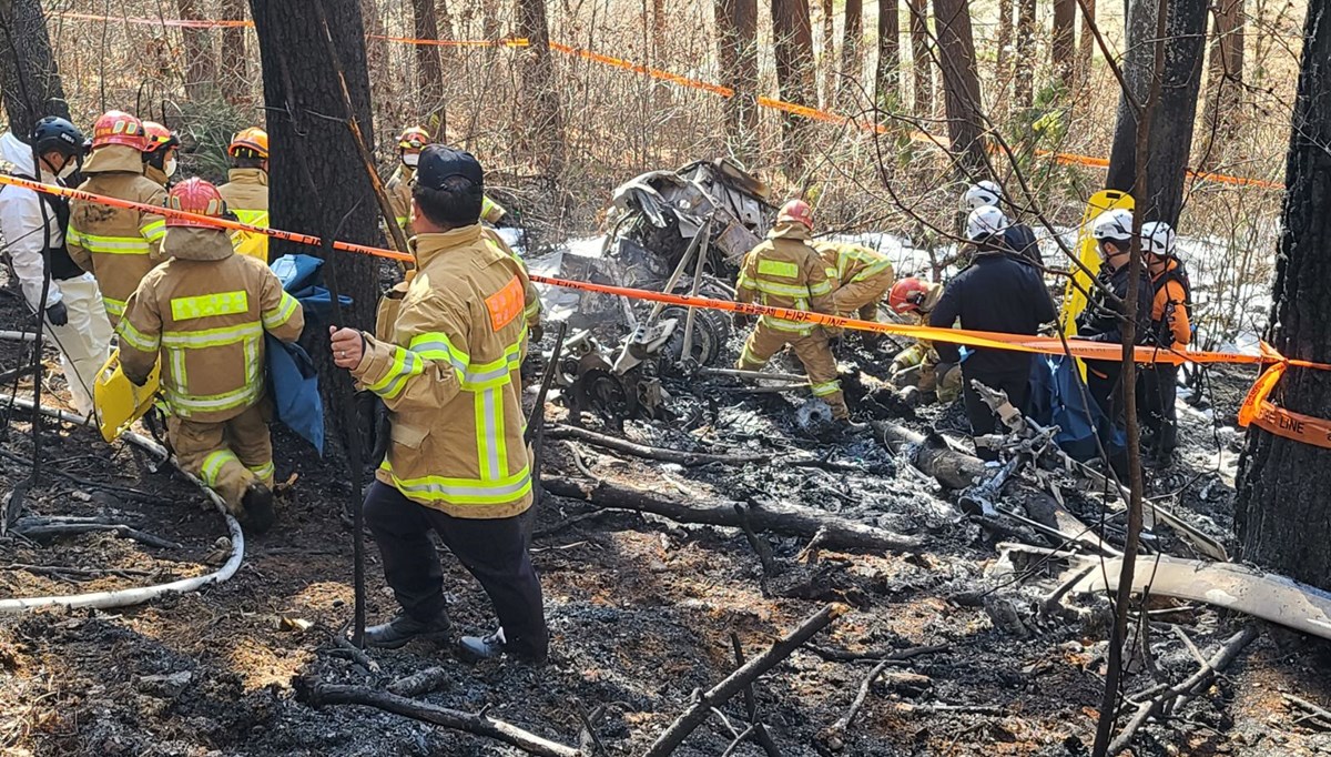 Güney Kore'de helikopter düştü: 5 ölü