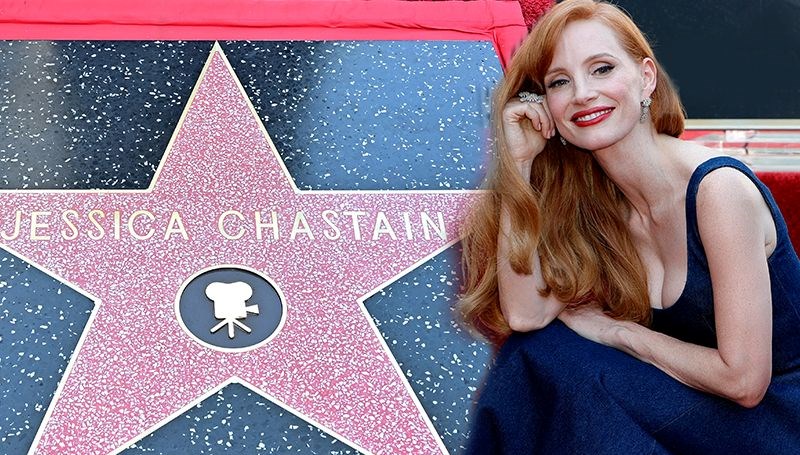 Jessica Chastain Şöhretler Kaldırımı’nda onurlandırıldı