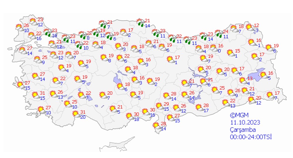 Yağmur ve soğuk hava dönüyor (Bugün hava nasıl olacak?) - 13