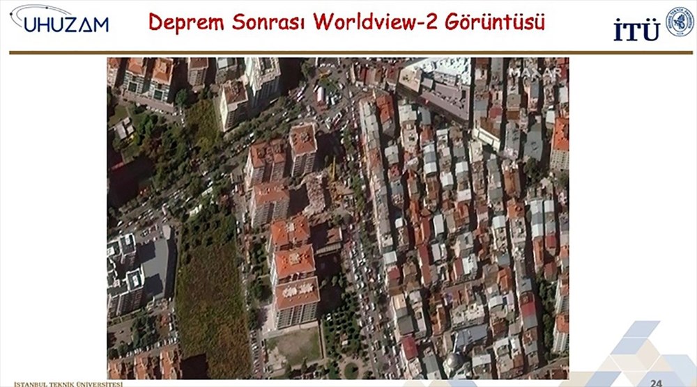 İzmir'deki yıkım uzaydan görüntülendi