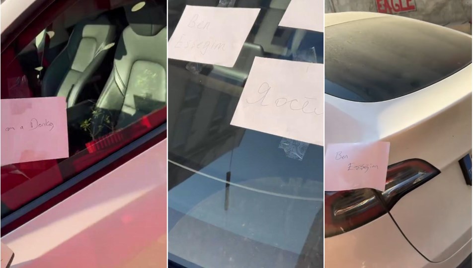 Şişli'de arabasını yola bırakan sürücüye üç dilde tepki